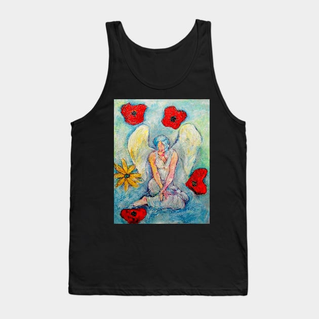 Celine, Angel image part of an Angel oracle card deck - Renate van Nijen Tank Top by Renart